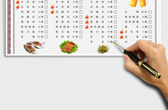 2024年烧烤店菜单模板