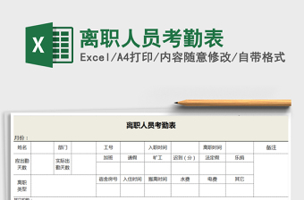 2025年离职人员考勤表