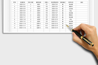 2024年工作任务办事事项进度统计表免费下载