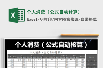 2025年个人消费（公式自动计算）