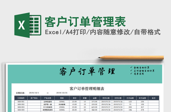 2025年客户订单管理表