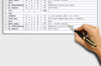 装修报价表模板详细(自动计算)