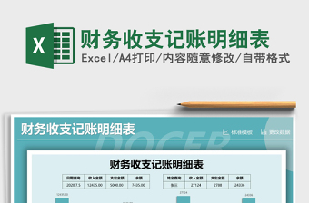 2025年财务收支记账明细表