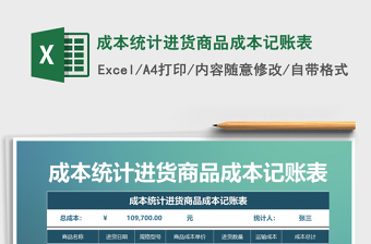 2025货品成本excel表格图片大全