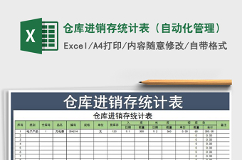2025年仓库进销存统计表（自动化管理）