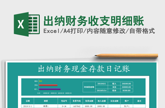 2025年出纳财务收支明细账