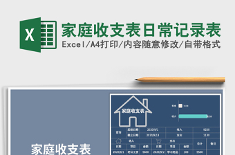2025年家庭收支表日常记录表