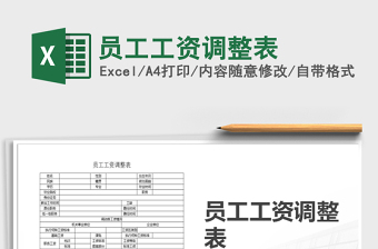 2025年员工工资调整表