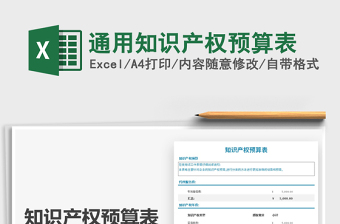 2025年通用知识产权预算表