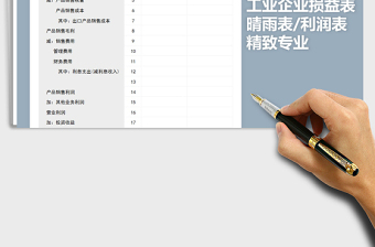 2025年精致专业工业企业损益表（利润表）