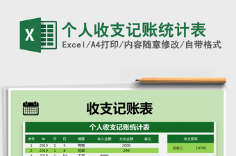 2025年个人收支记账统计表