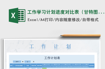 工作学习计划进度对比表（甘特图）