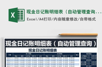 2025现金管理excel表格大全