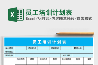 2025年员工培训计划表