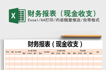 2025年财务报表（现金收支）