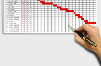 2024年施工进度计划表—横道图自动填充