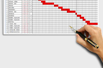2024年施工进度计划表—横道图自动填充免费下载