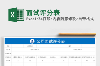 2025年面试评分表