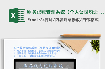 2024年财务记账管理系统（个人公司均适用）