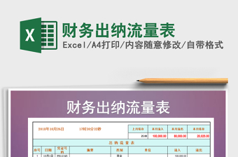 2025年财务出纳流量表