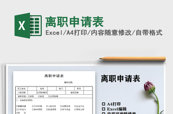 2025年离职申请表