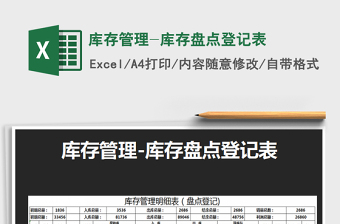 2025年库存管理-库存盘点登记表