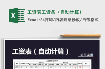 2024excel表格技能大全工资条