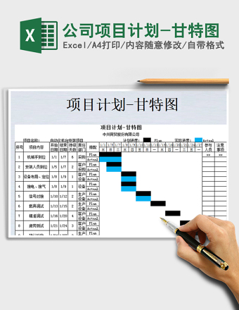 2025年公司项目计划-甘特图