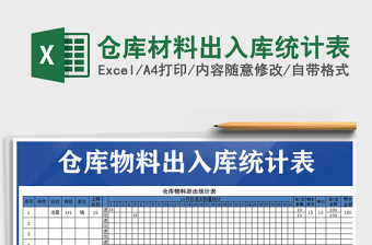 2025年仓库材料出入库统计表