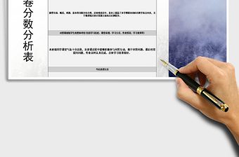2025年教学管理-大学试卷分数分析表