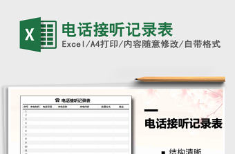 2025年电话接听记录表