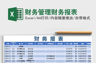 2025年财务管理财务报表