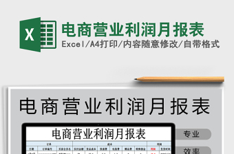 2025年电商营业利润月报表