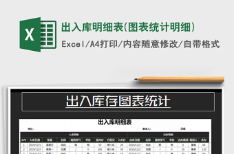 2025年出入库明细表(图表统计明细)