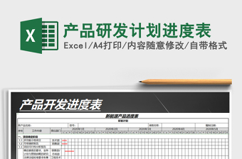 2024年产品研发计划进度表