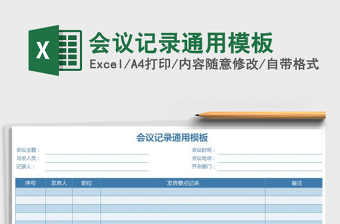 2025年会议记录通用模板
