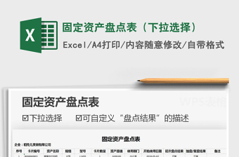 2025年固定资产盘点表（下拉选择）