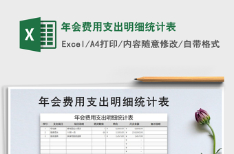 2025年年会费用支出明细统计表