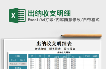 2025年出纳收支明细