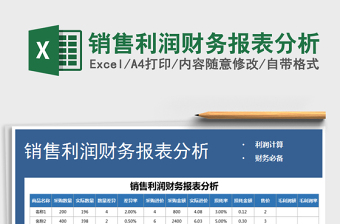 2025年销售利润财务报表分析