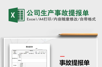 2025年公司生产事故提报单