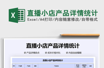 2024年直播小店产品详情统计