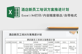 2025年酒店新员工培训方案推进计划