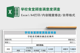 2024年学校食堂顾客满意度调查免费下载