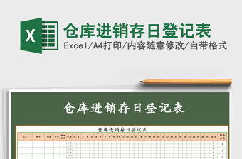 2025年仓库进销存日登记表
