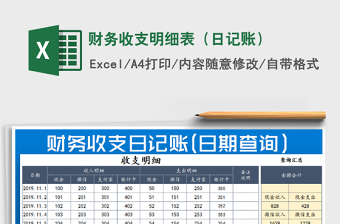 2025年财务收支明细表（日记账）