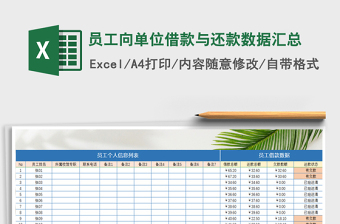 2025年员工向单位借款与还款数据汇总