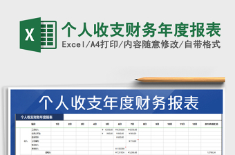2025年个人收支财务年度报表