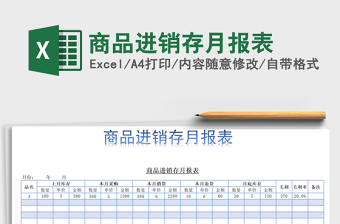 2025年商品进销存月报表