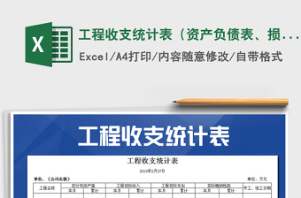 2025年工程收支统计表（资产负债表、损益表）